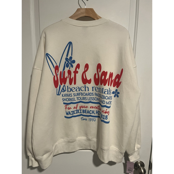 Wild Fable Sweatshirt Women's Large Cream Surf & Sand NWT - Picture 12 of 12